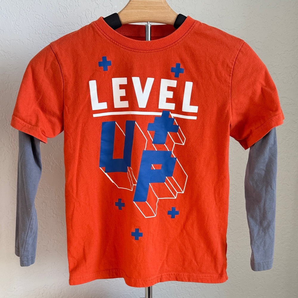 The Children's Place Orange and Blue Level Up Tee